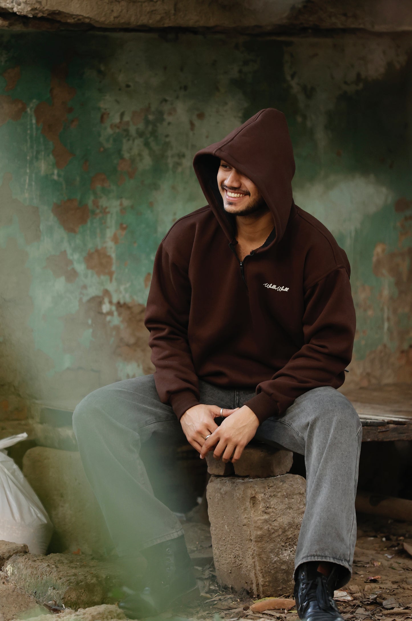 DEEPBREW half zip hoodie